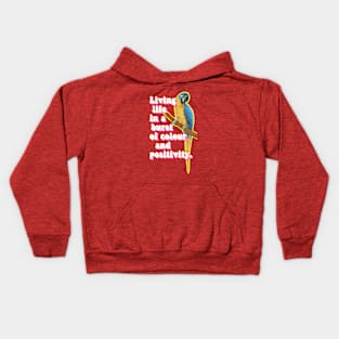 Living Life - Low Poly Macaw Kids Hoodie